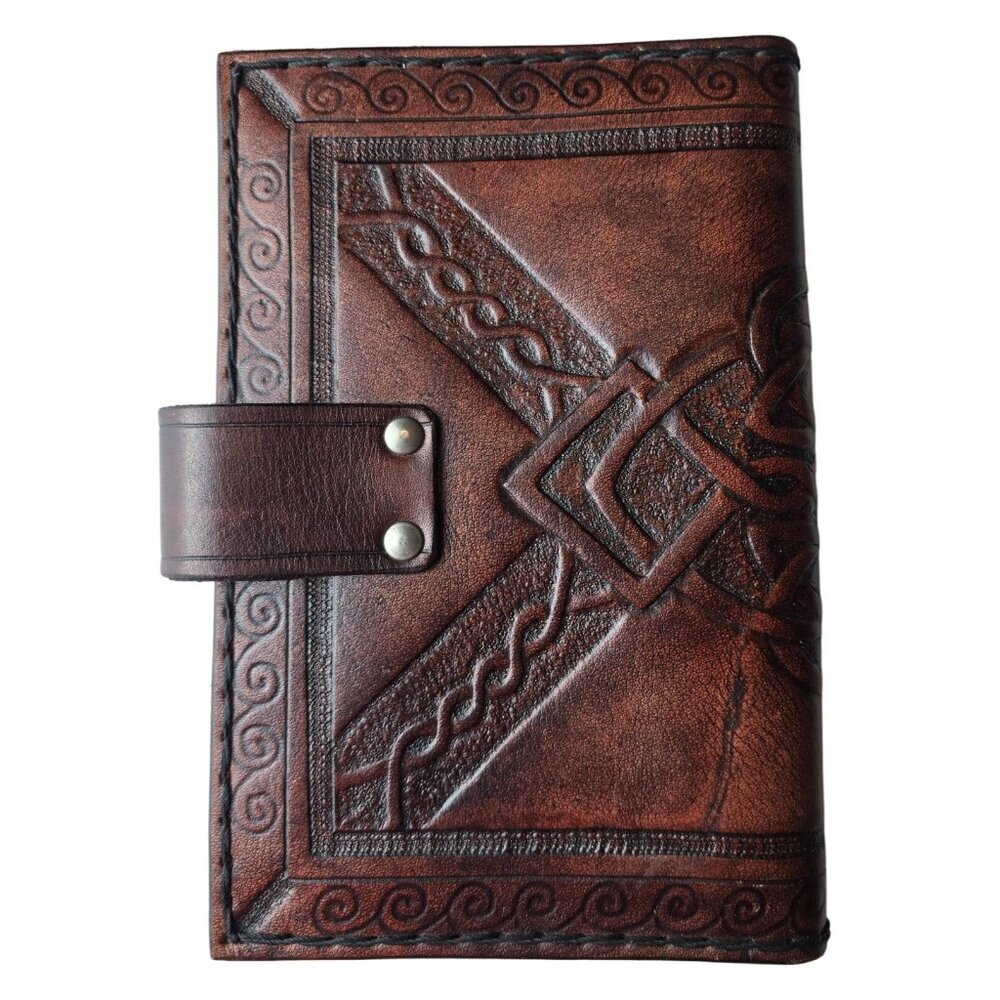 Handcrafted Hawk Leather Celtic Journal Notebook … - image 2